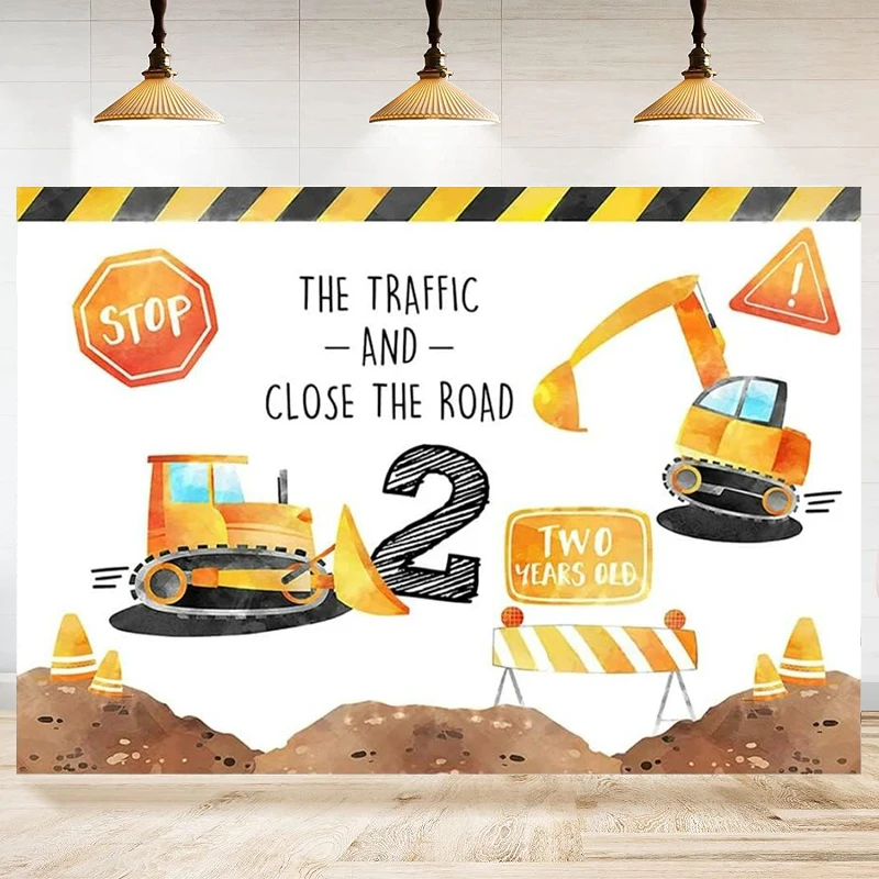 Construction Site Photography Backdrops Traffic Excavator Architect Background Birthday Party Decoration Banner
Construction Site Photography Backdrops Traffic Excavator Architect Background Birthday Party Decoration Banner