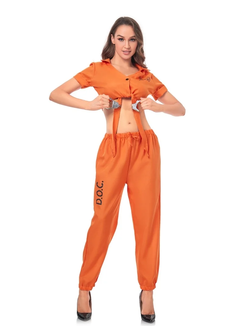 Game Uniform Cosplay Prisoner Halloween Costume Striped Onesie Nightclub Performance Suit Women's Traditional Chinese Costume
Game Uniform Cosplay Prisoner Halloween Costume Striped Onesie Nightclub Performance Suit Women's Traditional Chinese Costume
