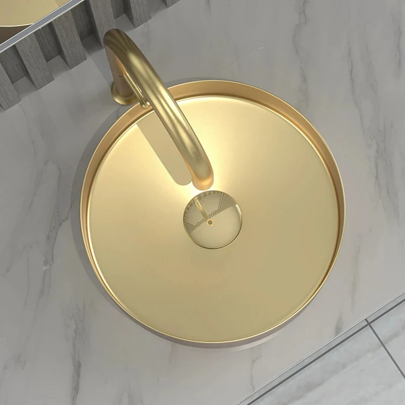 Modern Stainls Steel Round Washbasin Countertop Hotel Bathroom Sink
Modern Stainls Steel Round Washbasin Countertop Hotel Bathroom Sink