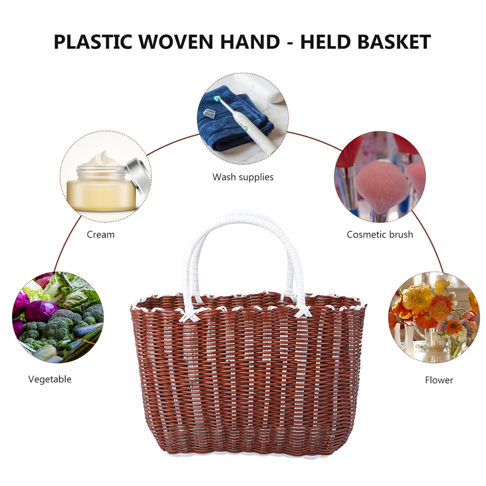 Portable Plastic Storage with Handle Large Capacity Handmade Woven Shopping Tote Beach Bag for Vegetables Toiletries Organizer
Portable Plastic Storage with Handle Large Capacity Handmade Woven Shopping Tote Beach Bag for Vegetables Toiletries Organizer