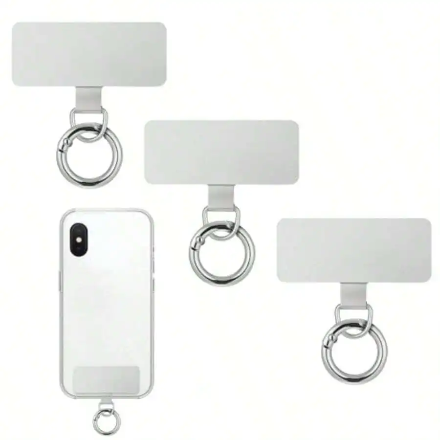 3PCS Phone Tether Tab Metal Lanyard Pad With Spring Rings For Full Coverage Cases
3PCS Phone Tether Tab Metal Lanyard Pad With Spring Rings For Full Coverage Cases