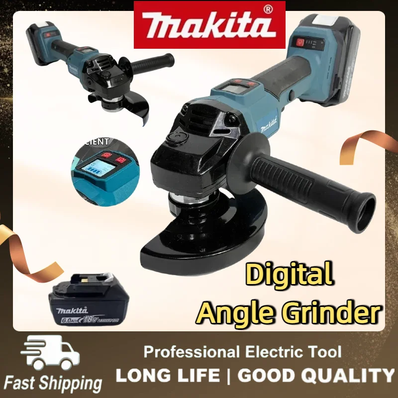 Бесщеточная угловая шлифовальная машина Makita с цифровым дисплеем, электрическая полировальная и шлифовальная машина, электроинструмент для самостоятельного ремонта, работает от аккумулятора 18В
Бесщеточная угловая шлифовальная машина Makita с цифровым дисплеем, электрическая полировальная и шлифовальная машина, электроинструмент для самостоятельного ремонта, работает от аккумулятора 18В