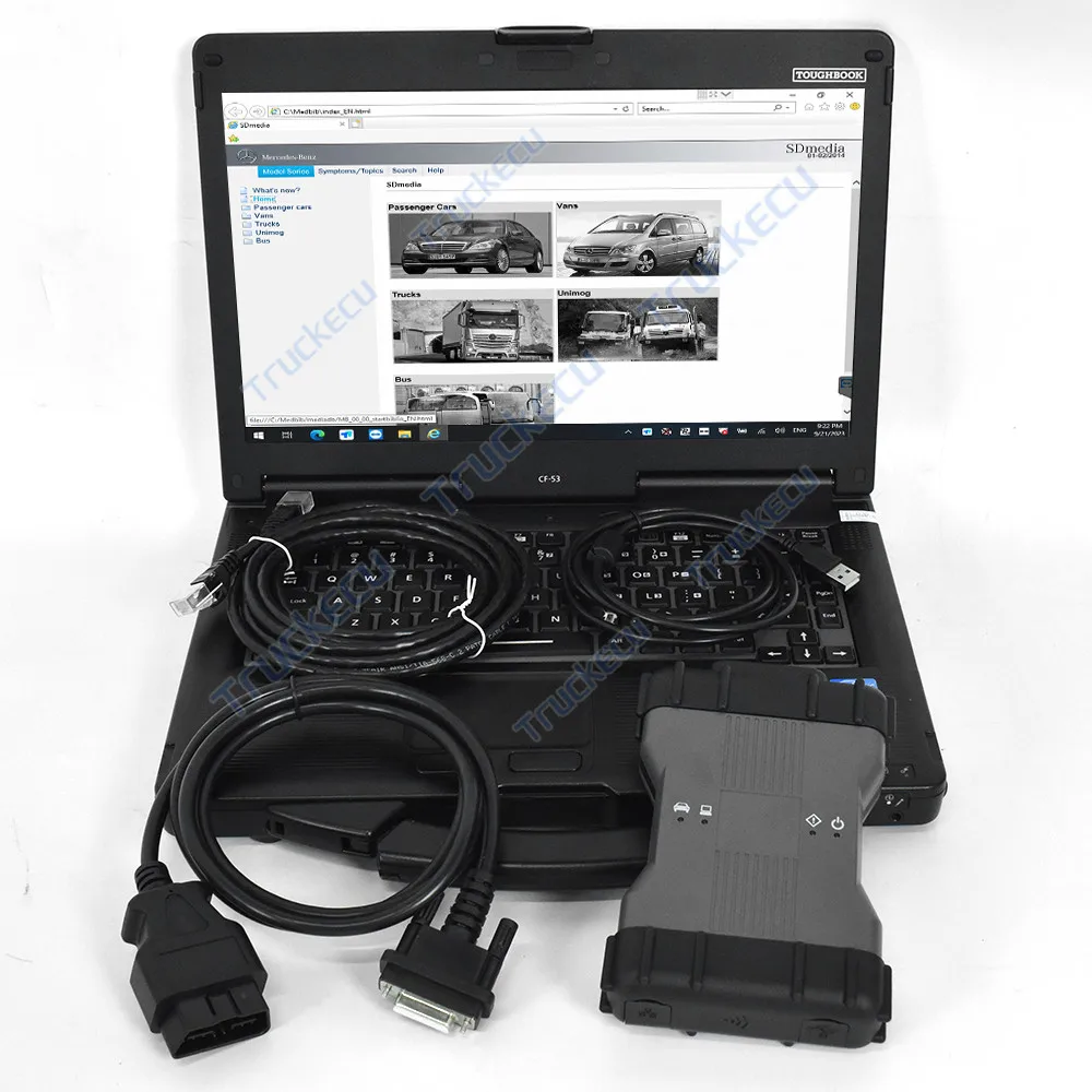 MB STAR C6 SD Connect Wifi PK C4/C5 Multiplexer Xentry DAS WIS EPC Compact 5 for Benz Truck Car Diagnostic Tool+CF CF53 Laptop
MB STAR C6 SD Connect Wifi PK C4/C5 Multiplexer Xentry DAS WIS EPC Compact 5 for Benz Truck Car Diagnostic Tool+CF CF53 Laptop