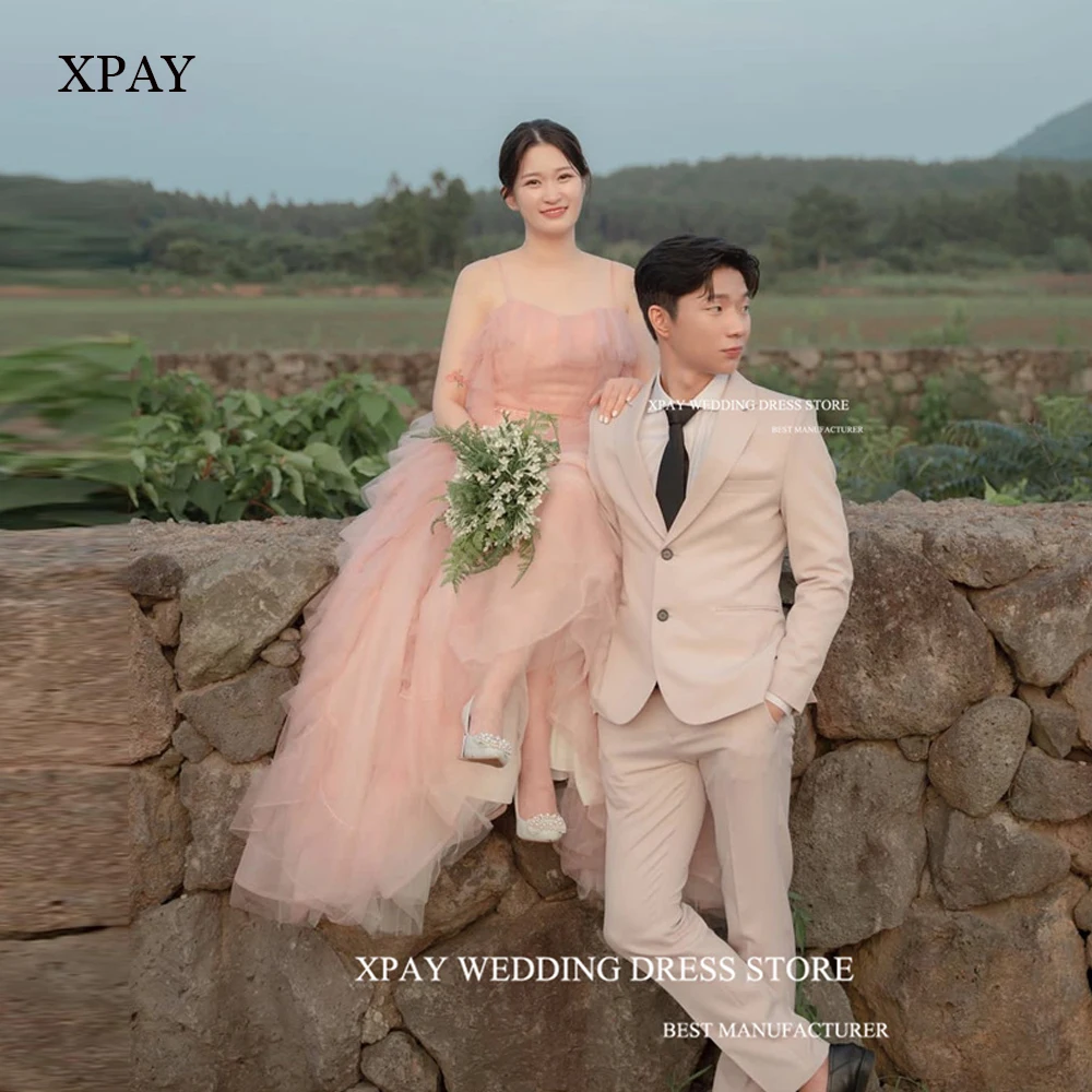 XPAY Fairy Blush Pink Tulle Korea Prom Dresses For Wedding Bride Gowns Garden Ruffles Straps Off the Shoulder Evening Dress
XPAY Fairy Blush Pink Tulle Korea Prom Dresses For Wedding Bride Gowns Garden Ruffles Straps Off the Shoulder Evening Dress