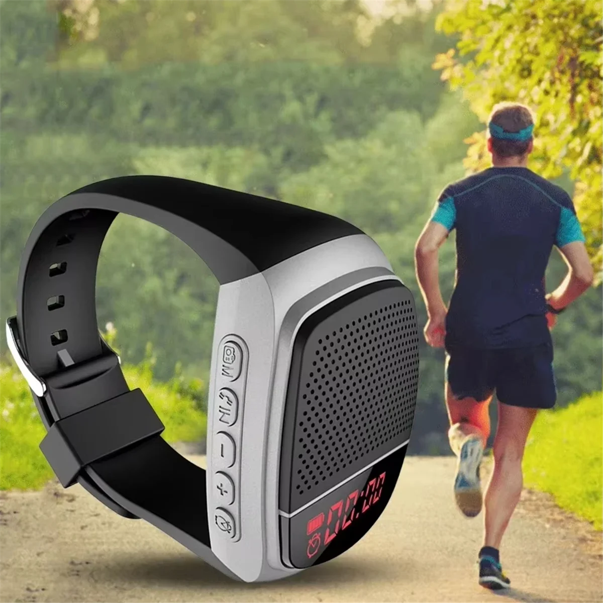 A74Z B90 Наручные часы Bluetooth-динамик с FM-радио Портативный Спорт на открытом воздухе Бег Носимый мини-динамик Серебристо-серый
A74Z B90 Наручные часы Bluetooth-динамик с FM-радио Портативный Спорт на открытом воздухе Бег Носимый мини-динамик Серебристо-серый