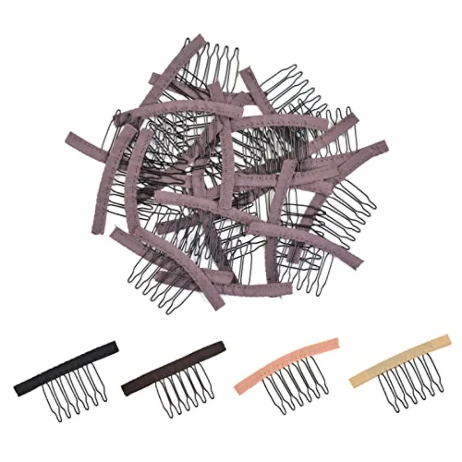 Wig combs for securing wigs, plastic, black, 24 pcs with 6-teeth design for wig cap clips and hairpiece making
Wig combs for securing wigs, plastic, black, 24 pcs with 6-teeth design for wig cap clips and hairpiece making