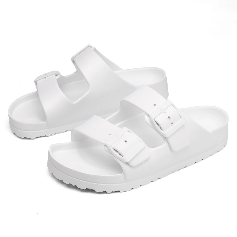 White Slippers Women Lightweight Rubber Birken Sandals with Two Adjustable Straps Double Buckles Home Shoes Indoor Slide Slipper
White Slippers Women Lightweight Rubber Birken Sandals with Two Adjustable Straps Double Buckles Home Shoes Indoor Slide Slipper
