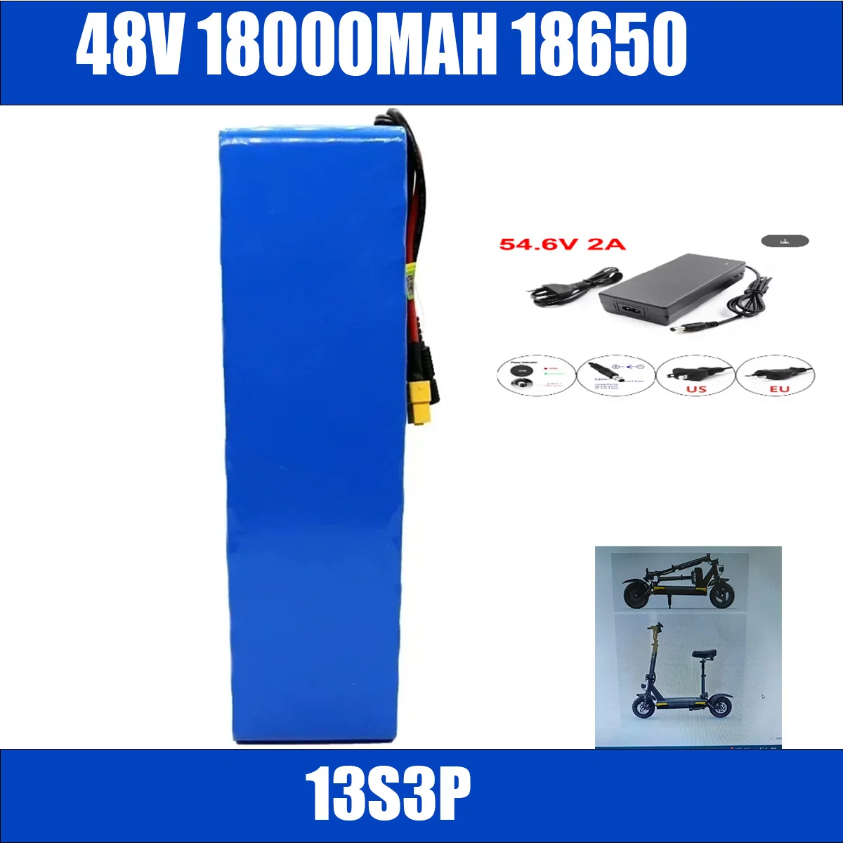 2025 NEW Original battery cell 13S3P 48V 18000mAh 100Ah lithium-ion battery pack with 1000W BMS, suitable for 54.6V
2025 NEW Original battery cell 13S3P 48V 18000mAh 100Ah lithium-ion battery pack with 1000W BMS, suitable for 54.6V