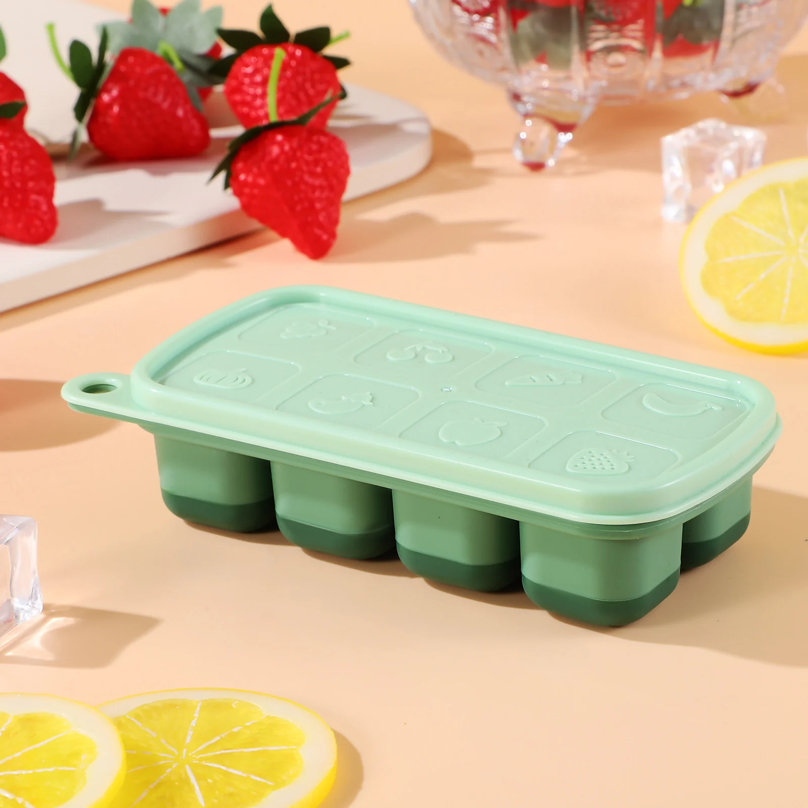 Ice Container for Freezer with Lid Silicone Tray Containers Food Refrigerator Large Silica Gel
Ice Container for Freezer with Lid Silicone Tray Containers Food Refrigerator Large Silica Gel