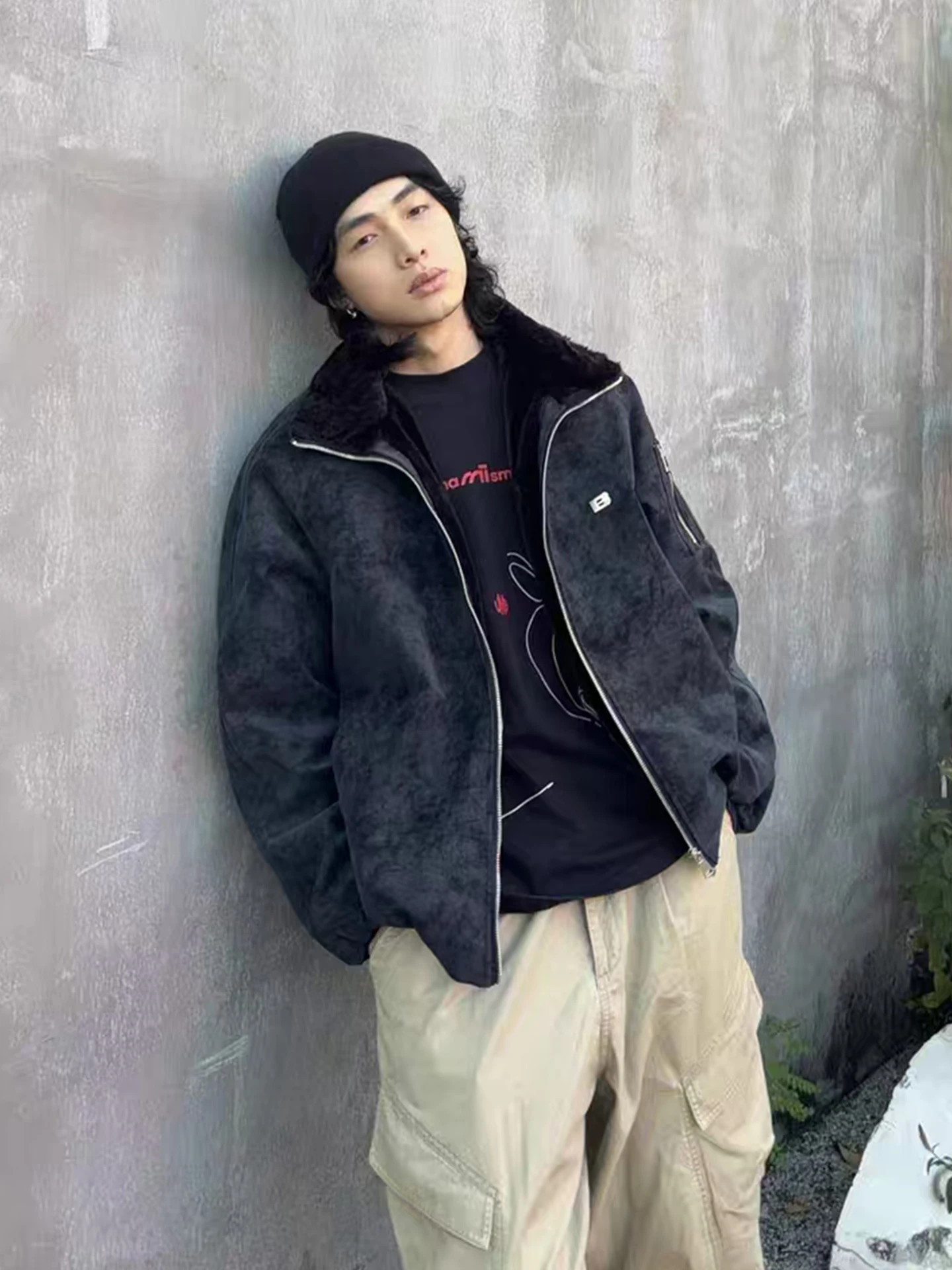 Men's Thiened Winter Cotton Jaet Rabbit Fur Lined PU Leather Workwear Sle Zipper Closure Long Sve Coat Warmth Guaran...
Men's Thiened Winter Cotton Jaet Rabbit Fur Lined PU Leather Workwear Sle Zipper Closure Long Sve Coat Warmth Guaran...