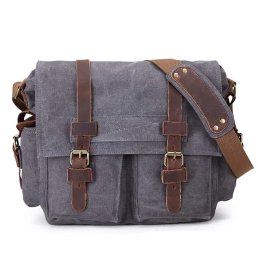 Vintage Military Leather Canvas Laptop Bag Messenger Bags Medium
Vintage Military Leather Canvas Laptop Bag Messenger Bags Medium