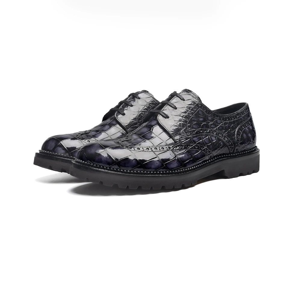 Мужские формальные туфли JIUMUFUSHI, мужские туфли из крокодиловой кожи, темно-синий цвет, резиновая подошва
Мужские формальные туфли JIUMUFUSHI, мужские туфли из крокодиловой кожи, темно-синий цвет, резиновая подошва