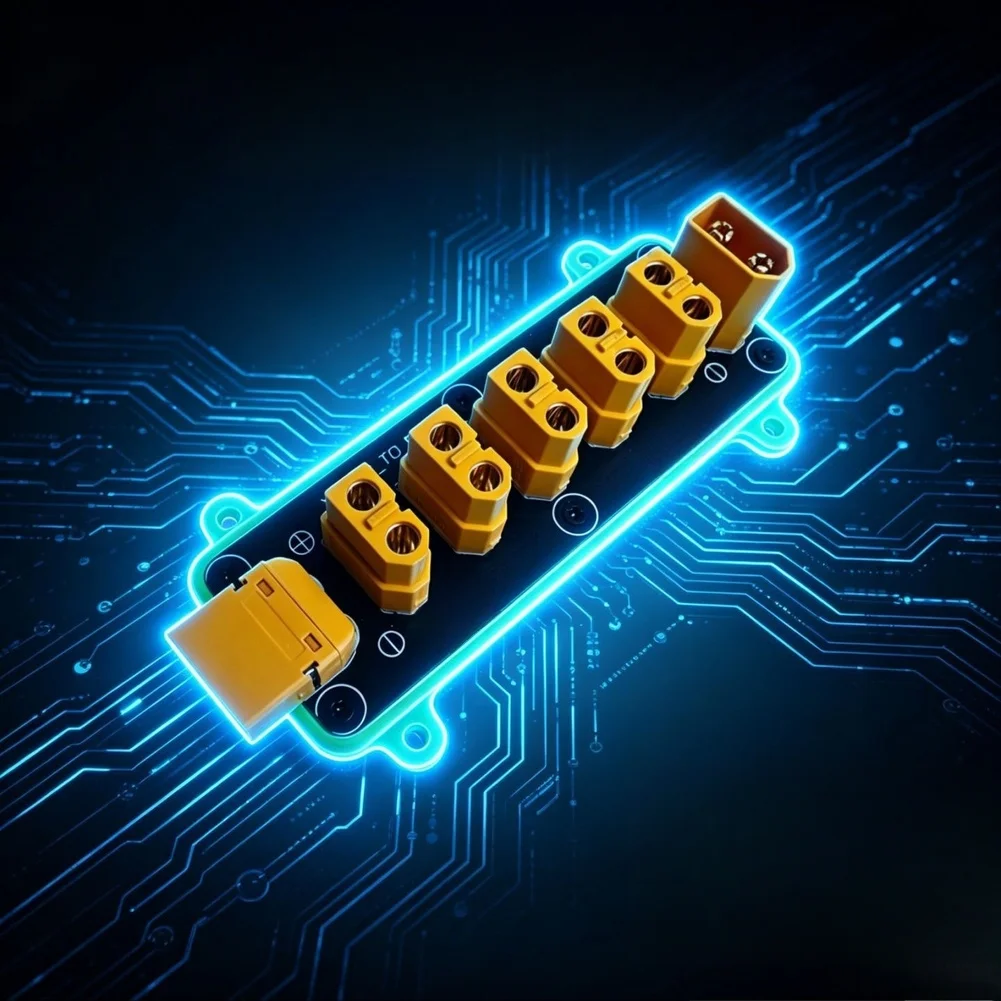 50A 5-Way Power Distribution Board With For XT60 Connector For RC Car Boat DIY Robot Model Electronics Module
50A 5-Way Power Distribution Board With For XT60 Connector For RC Car Boat DIY Robot Model Electronics Module