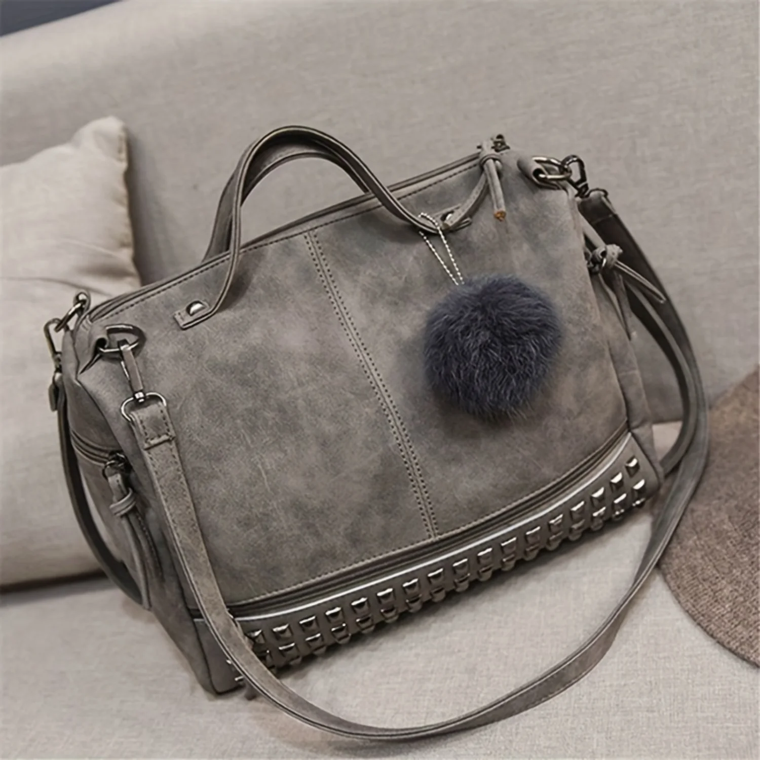 Vintage Punk Crossbody Bag - Stylish Studded Women's Tote with Spacious & Secure Faux Leather, Polyester Lining
Vintage Punk Crossbody Bag - Stylish Studded Women's Tote with Spacious & Secure Faux Leather, Polyester Lining