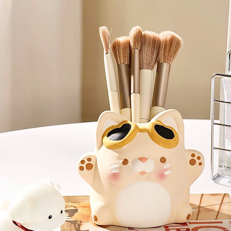 Cute Pen Holder Cat Pencil Organizer Ornaments Office Desktop Decorations Student Makeup Brush Storage Birthday Gift For Girls
Cute Pen Holder Cat Pencil Organizer Ornaments Office Desktop Decorations Student Makeup Brush Storage Birthday Gift For Girls