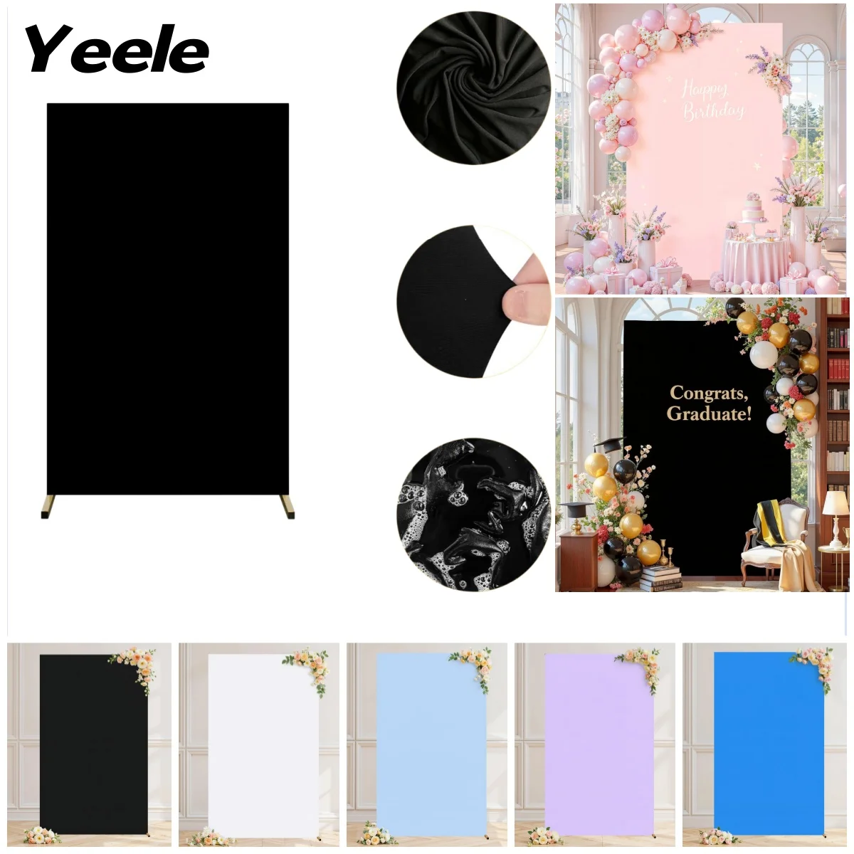 Solid Color Rectangular Cover Backdrop Double-side Wedding Birthday Party Decor Stretchy Spandex Photography Background Custom
Solid Color Rectangular Cover Backdrop Double-side Wedding Birthday Party Decor Stretchy Spandex Photography Background Custom