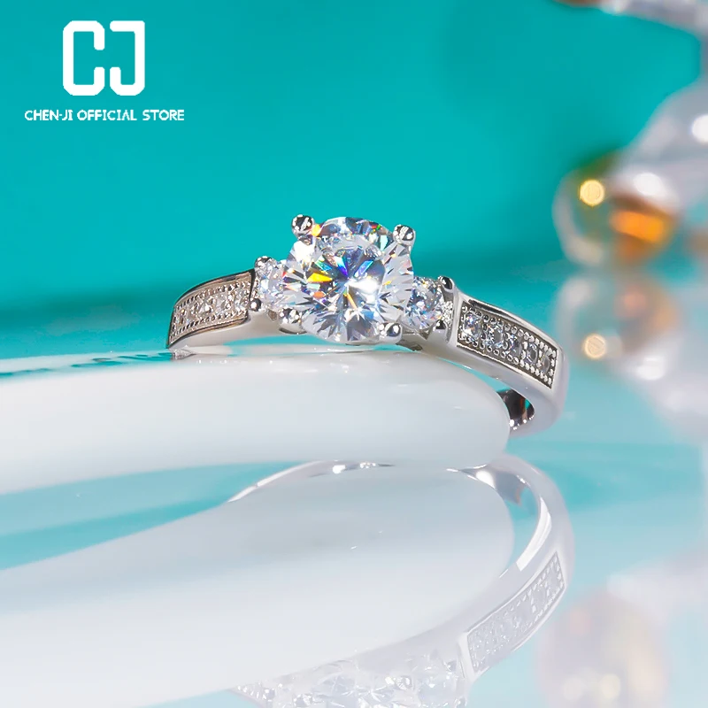 925 Sterling Silver Classic 4 Prongs Micro-set Diamond Ring D Color Moissanite Ring Proposal Fine Jewelry Ring Girlfriend Gift
925 Sterling Silver Classic 4 Prongs Micro-set Diamond Ring D Color Moissanite Ring Proposal Fine Jewelry Ring Girlfriend Gift