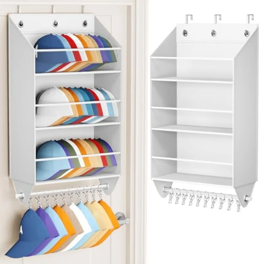 Over the Door Hat Rack - 3-Layer Design Hat Organizer Holds 30-36 Hats with 10 Hooks, Ideal Hat Rack for Door, Over the Door Or
Over the Door Hat Rack - 3-Layer Design Hat Organizer Holds 30-36 Hats with 10 Hooks, Ideal Hat Rack for Door, Over the Door Or