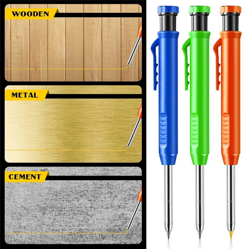 A26F-10 Pcs Solid Carpenter Pencils With 60 Pcs Refills Long Nosed Deep Hole Mechanical Pencil Marker Construction Pencils
A26F-10 Pcs Solid Carpenter Pencils With 60 Pcs Refills Long Nosed Deep Hole Mechanical Pencil Marker Construction Pencils