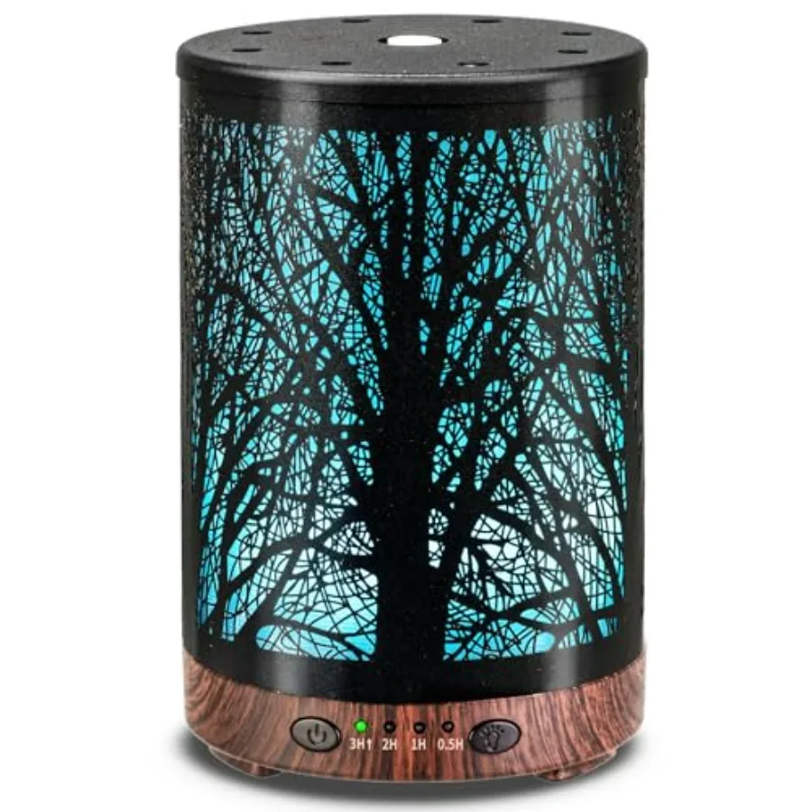 Essential Oil Diffuser 120ML Metal Aromatherapy Diffuser with Timer, Cool Mist Humidifier Auto Shut-Off and 7 Color Lights for
Essential Oil Diffuser 120ML Metal Aromatherapy Diffuser with Timer, Cool Mist Humidifier Auto Shut-Off and 7 Color Lights for