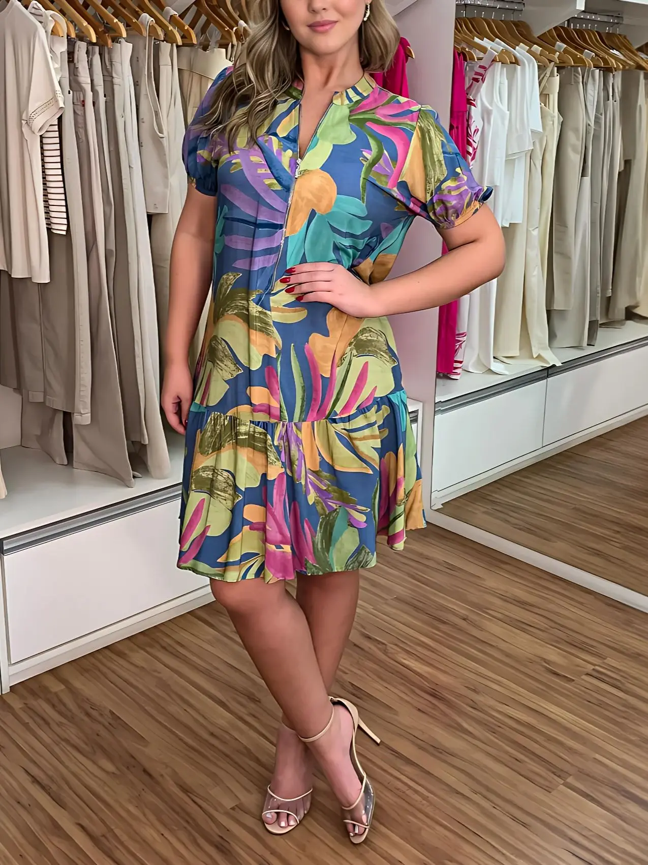 Women's Printing Casual Summer Crewneck Midi Dress Elegantes Female Clothing Pullover Skirt
Women's Printing Casual Summer Crewneck Midi Dress Elegantes Female Clothing Pullover Skirt