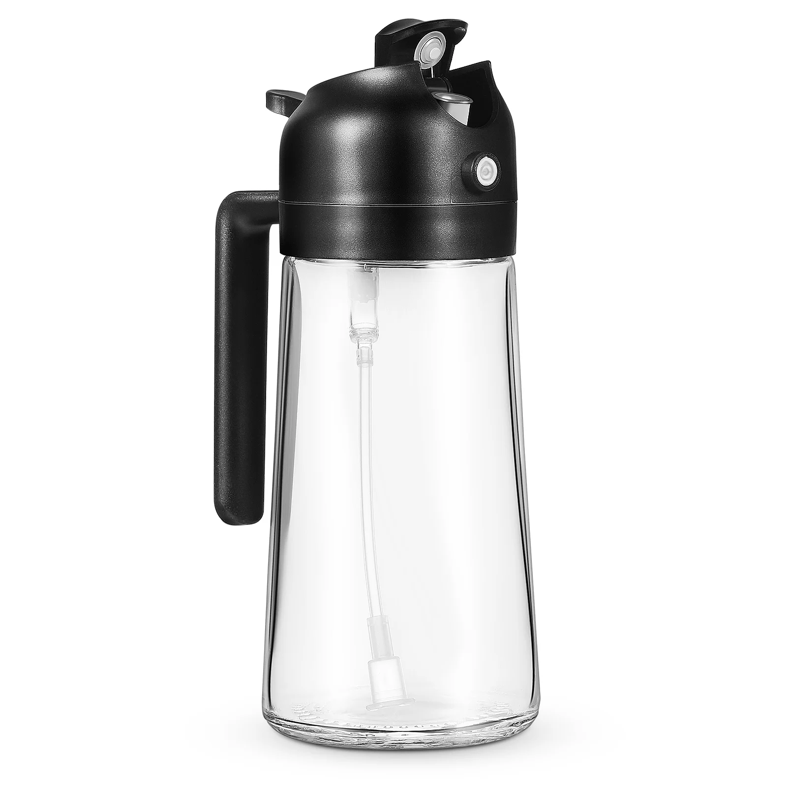 Oil Dispenser Glass Bottle 2-in-1 Olive Oil Sprayer Pourer Kitchen Container Smooth Wide Mouth Easy Use Cooking Bottle Dispenser
Oil Dispenser Glass Bottle 2-in-1 Olive Oil Sprayer Pourer Kitchen Container Smooth Wide Mouth Easy Use Cooking Bottle Dispenser