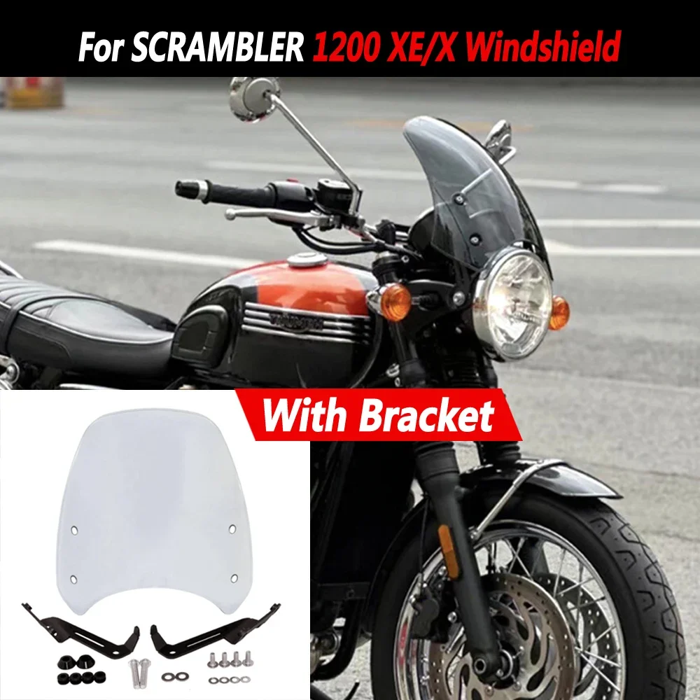 For TRIUMPH Scrambler 1200 XE windshield modification 1200XC 1200X front windshield with raised and enlarged windshield panel
For TRIUMPH Scrambler 1200 XE windshield modification 1200XC 1200X front windshield with raised and enlarged windshield panel