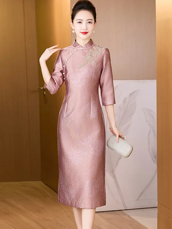 Elegant Young Bridegroom Mother Wedding Dress Banquet Outfit Princesse Style Fitting Polyester Fiber Spring Autumn ...
Elegant Young Bridegroom Mother Wedding Dress Banquet Outfit Princesse Style Fitting Polyester Fiber Spring Autumn ...