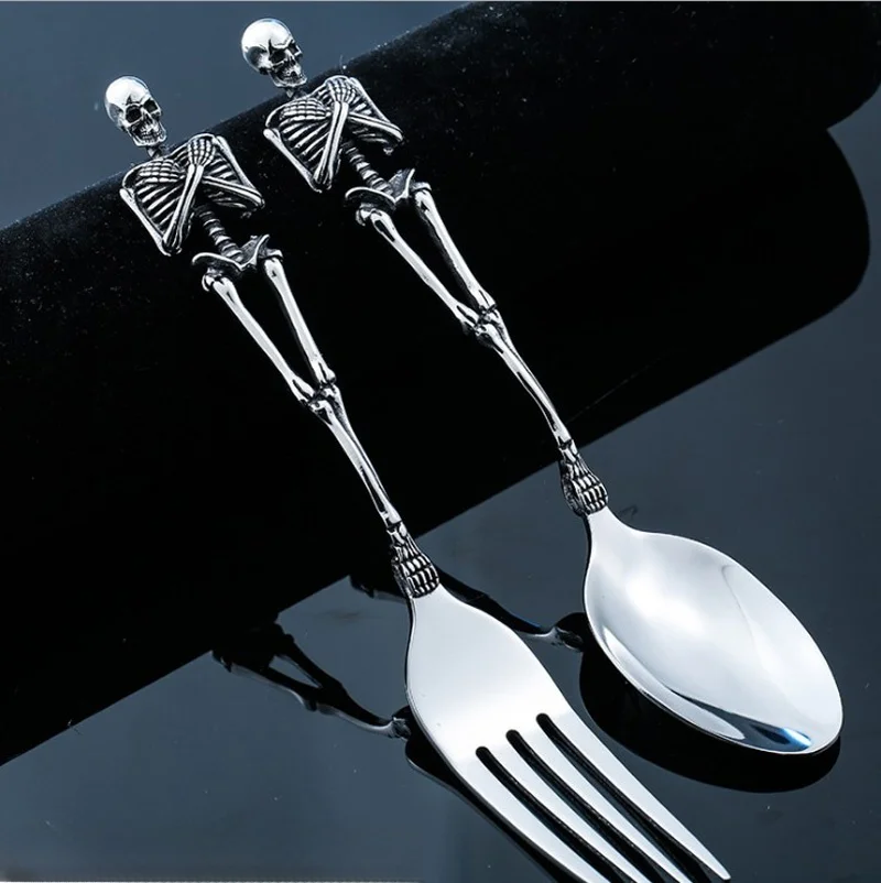 Stainl Steel Skull Head Dinner Fork And Spoon Food ade Se Special Exaggerated Alternative Cutlery Dining Utensils
Stainl Steel Skull Head Dinner Fork And Spoon Food ade Se Special Exaggerated Alternative Cutlery Dining Utensils