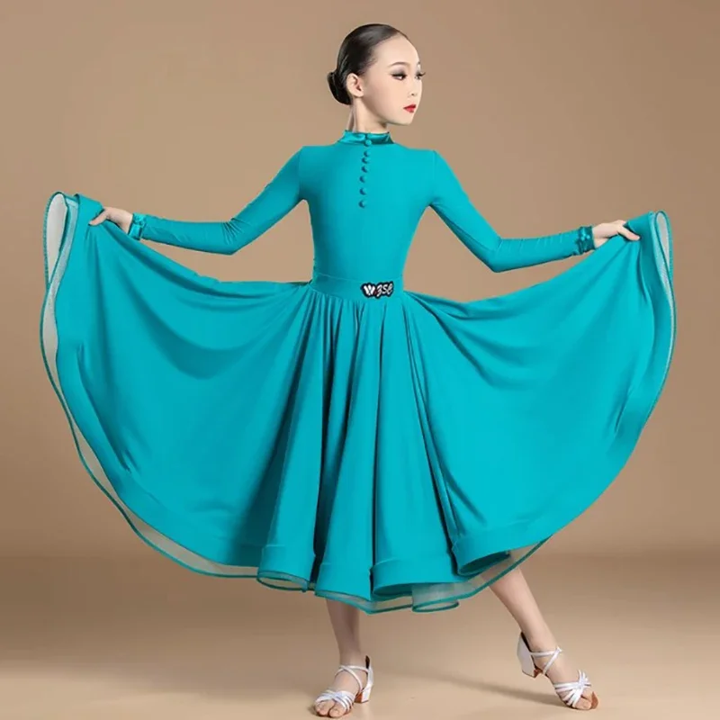 Kids Girl Ballroom Dancing Dress Modern Dancewear Waltz Social Dance Blue Long Sleeve Bodysuit and Large Skirt Dance Costumes
Kids Girl Ballroom Dancing Dress Modern Dancewear Waltz Social Dance Blue Long Sleeve Bodysuit and Large Skirt Dance Costumes