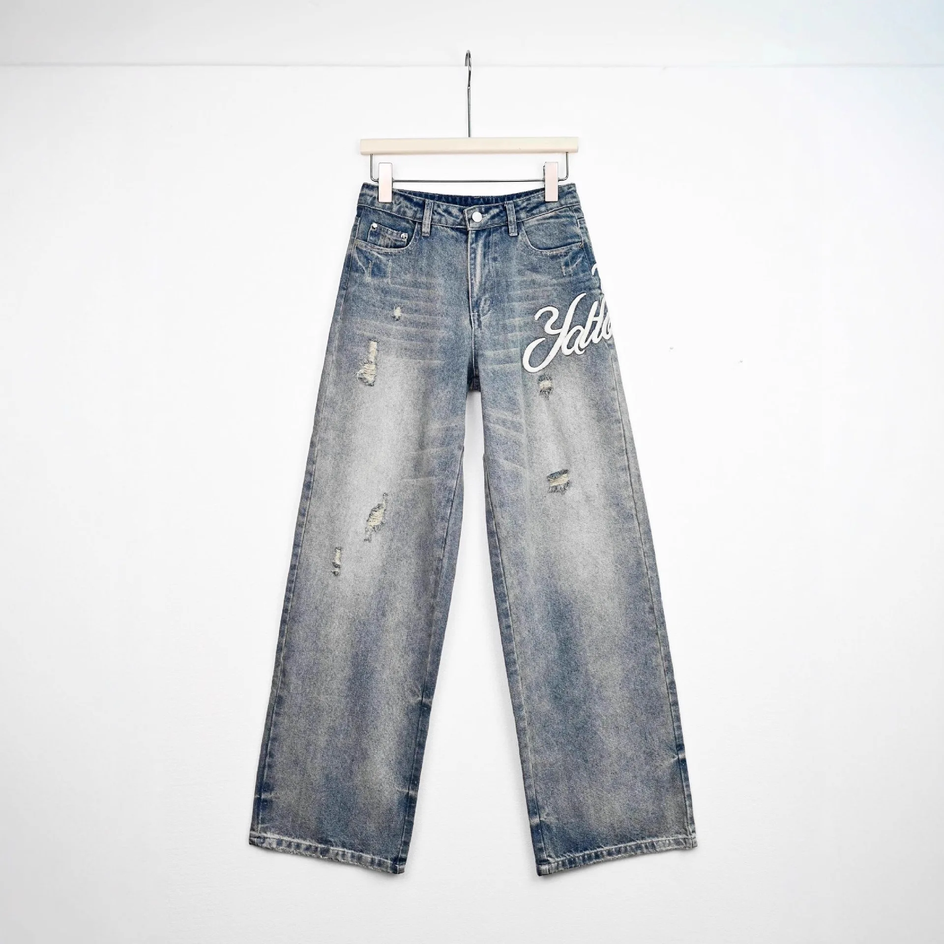 Fall New Style American Hot Girl Denim Wide Leg Pants Straight Leg Jeans Side Pattern Washed Casual High Waist Trousers
Fall New Style American Hot Girl Denim Wide Leg Pants Straight Leg Jeans Side Pattern Washed Casual High Waist Trousers