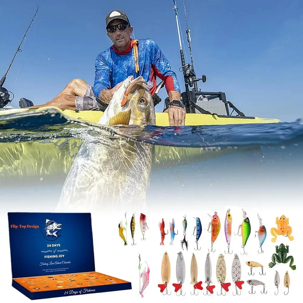 24 Pcs/Set Diverse Advent Calendar Realistic Unique Christmas Countdown Gifts Set Durable 24 Days Fishing Tackle Lures Set
24 Pcs/Set Diverse Advent Calendar Realistic Unique Christmas Countdown Gifts Set Durable 24 Days Fishing Tackle Lures Set
