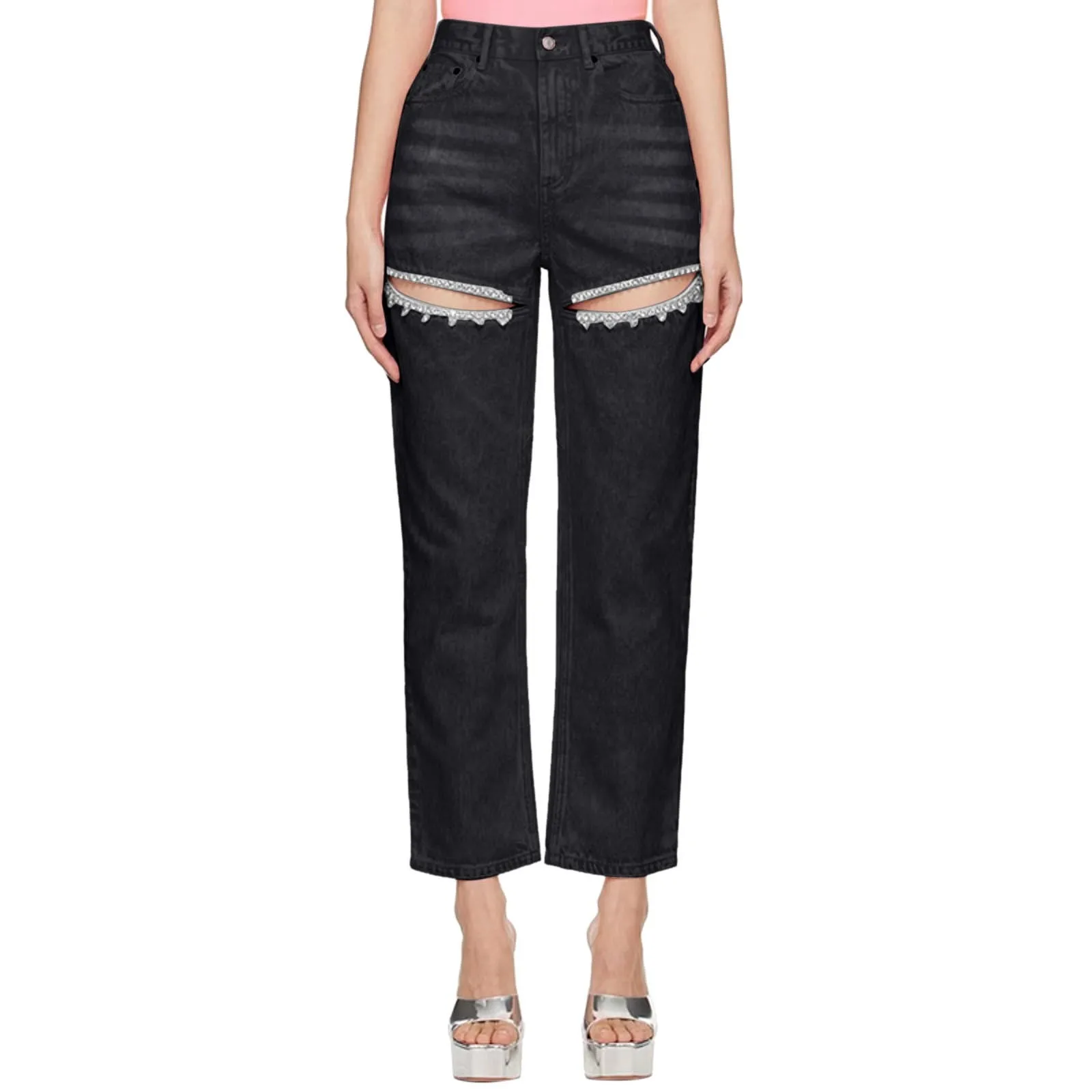 2025 Streetwear Ripped Jeans Women Fashion Wide Leg Pants Summer Casual All Match Female Straight Denim Trousers Baggy Jeans
2025 Streetwear Ripped Jeans Women Fashion Wide Leg Pants Summer Casual All Match Female Straight Denim Trousers Baggy Jeans