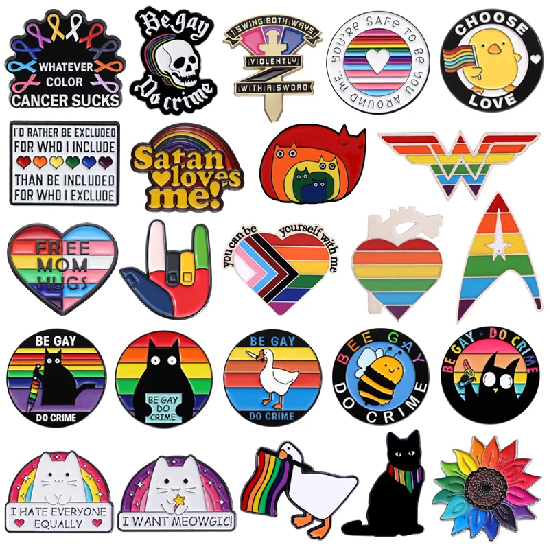 LGBT Rainbow Pride Enamel Pins Cartoon Animal Gay Asexual Trans Lesbian Brooches Lapel Backpack Badge Jewelry Gifts Accessories
LGBT Rainbow Pride Enamel Pins Cartoon Animal Gay Asexual Trans Lesbian Brooches Lapel Backpack Badge Jewelry Gifts Accessories