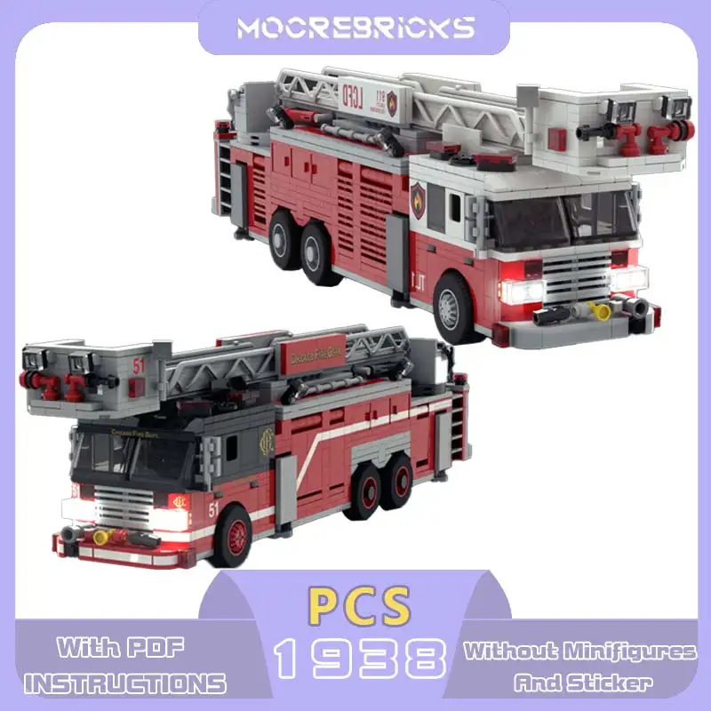 Chicago Tower-Ladder Fire Truck Series Модель автомобиля MOC Строительные блоки Модульная сборка Технология Кирпичи Игрушки Рождественские подарки
Chicago Tower-Ladder Fire Truck Series Модель автомобиля MOC Строительные блоки Модульная сборка Технология Кирпичи Игрушки Рождественские подарки