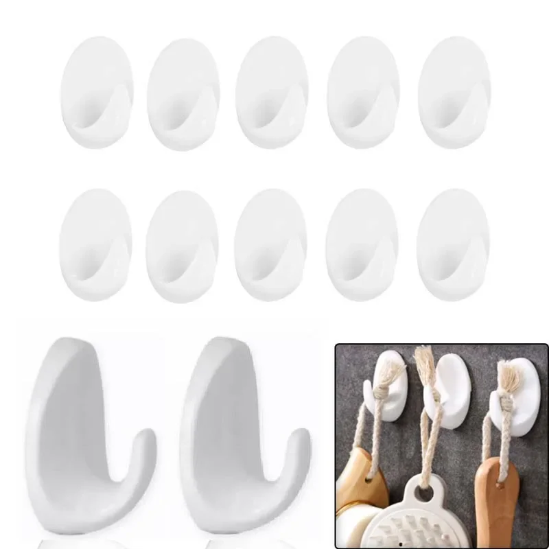 10Pcs Self Adhesive Hook Wall Hook White Small Shower Hook Stick Plastic Oval Wall Hanger for Key Kitchen Bathroom Robe Towel
10Pcs Self Adhesive Hook Wall Hook White Small Shower Hook Stick Plastic Oval Wall Hanger for Key Kitchen Bathroom Robe Towel