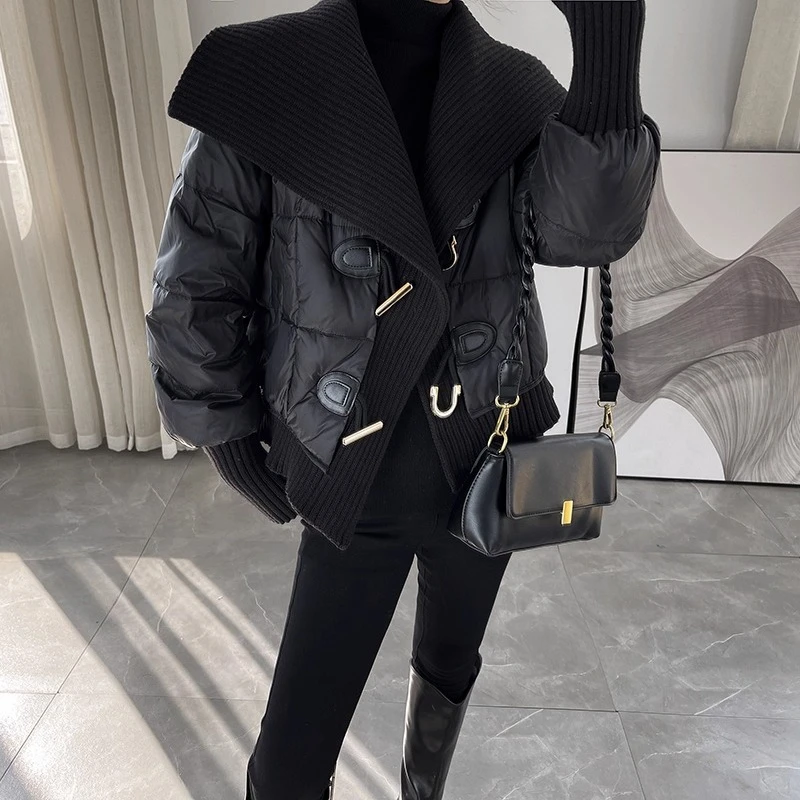 Теплая вязаная короткая куртка в стиле хлеба для женщин, модное стильное хлопковое пальто, удобная зимняя верхняя одежда небольшого размера
Теплая вязаная короткая куртка в стиле хлеба для женщин, модное стильное хлопковое пальто, удобная зимняя верхняя одежда небольшого размера