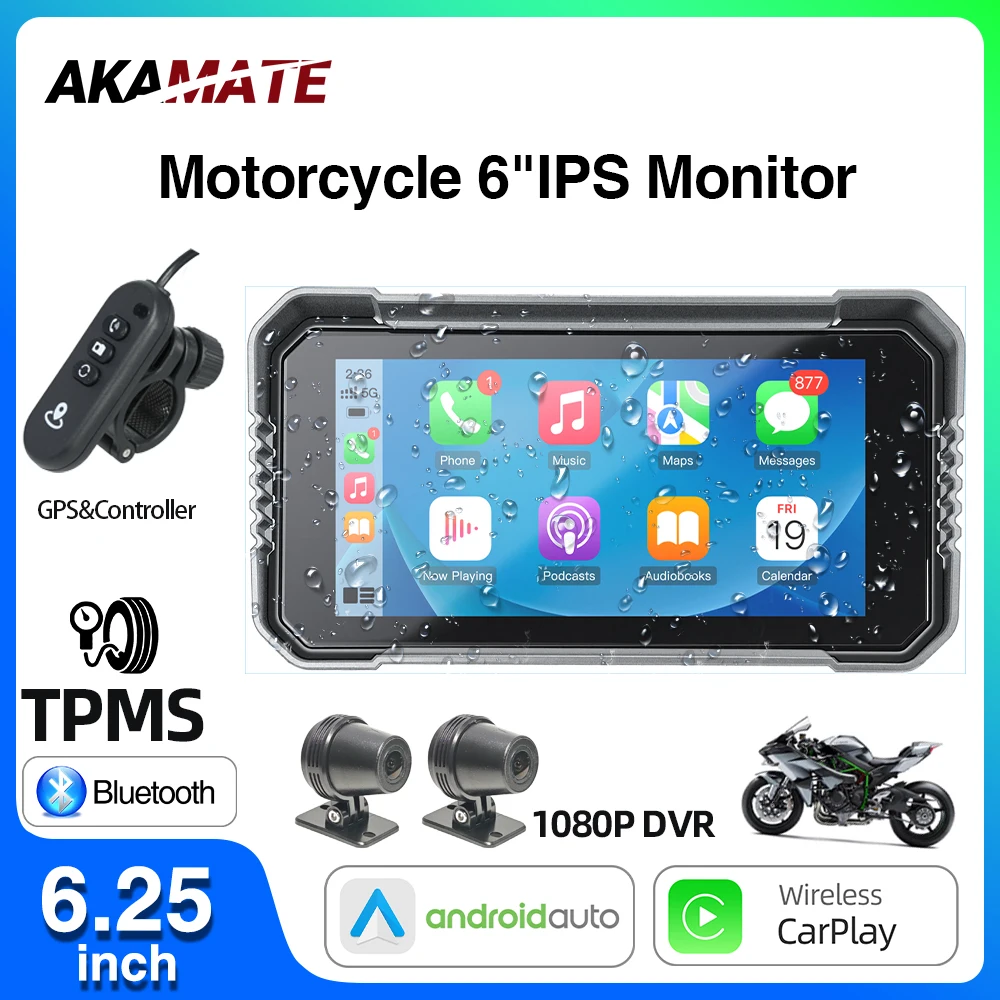 Portable Motorcycle Touch Screen GPS Navigation Carplay Android Auto Bluetooth Drive Recorder Moto Monitor Waterproof Dual Lens
Portable Motorcycle Touch Screen GPS Navigation Carplay Android Auto Bluetooth Drive Recorder Moto Monitor Waterproof Dual Lens