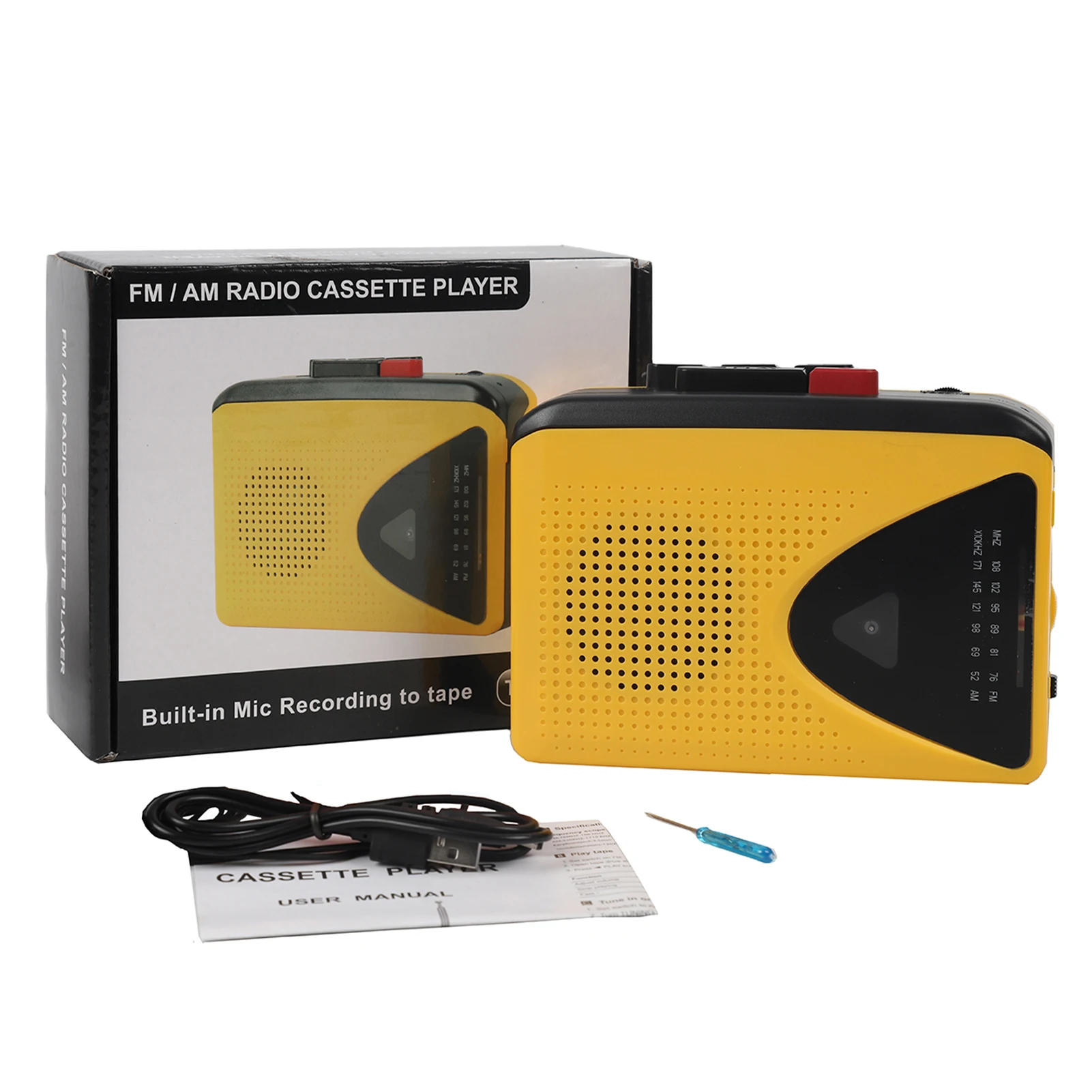 Tonivent Portable Cassette to MP3 Player Mini Tape Player with FM AM Radio Recording Function Portable Cassette Player Built-in
Tonivent Portable Cassette to MP3 Player Mini Tape Player with FM AM Radio Recording Function Portable Cassette Player Built-in