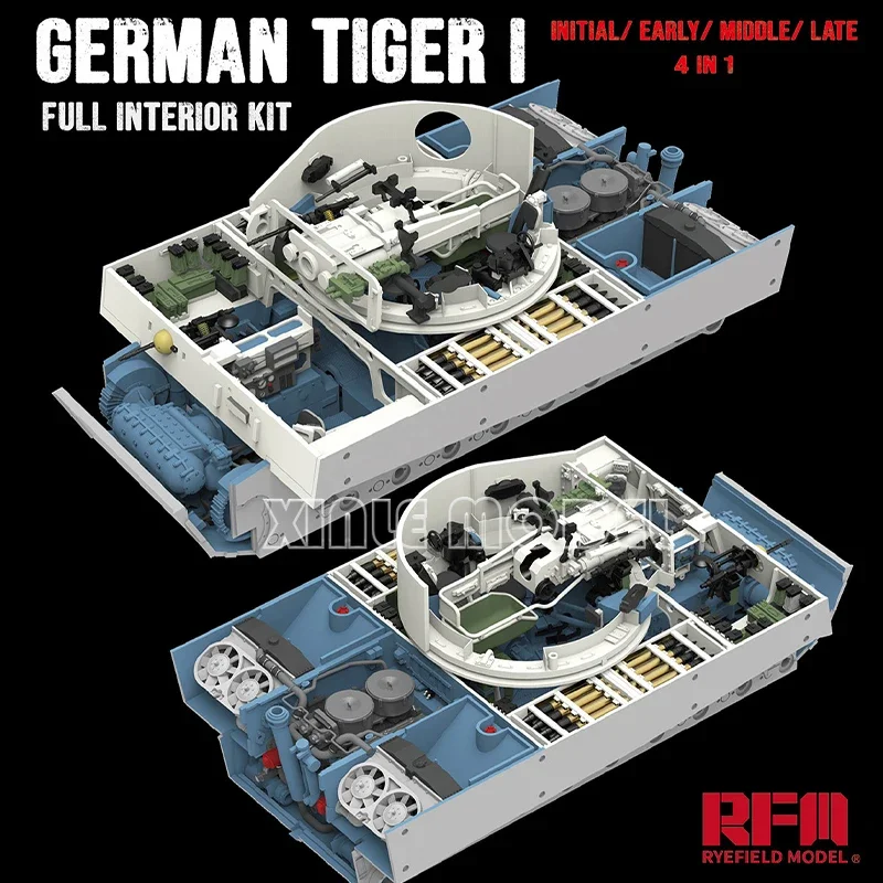 Ryefield model upgrade accessories RM-5141 German Tiger I Full Interior Kit Initial/Early/Middle/Late 4 in 1 1/35
Ryefield model upgrade accessories RM-5141 German Tiger I Full Interior Kit Initial/Early/Middle/Late 4 in 1 1/35