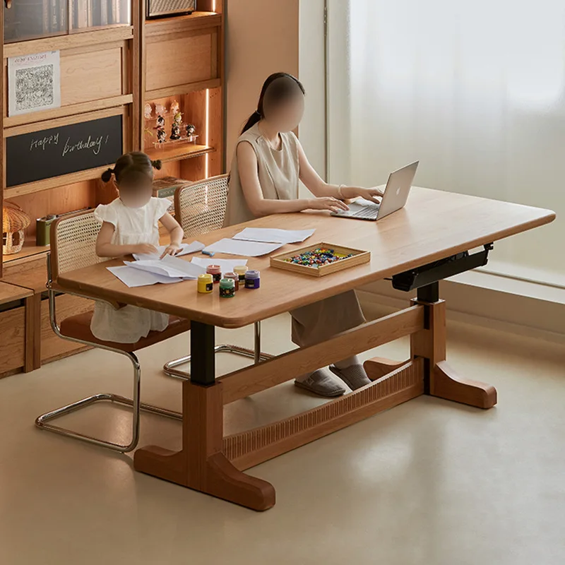 Electric lifting table Large board dining table Cherry wood color to the living room Large long desk Solid wood workbench Double
Electric lifting table Large board dining table Cherry wood color to the living room Large long desk Solid wood workbench Double