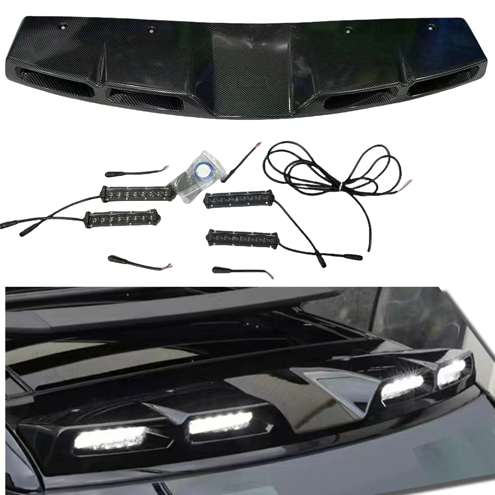 Front Upper Roof Spoiler Wing With Dome Light Bar DRL 4PCS LED Daytime Running Lamp For Land Rover Defender 90 110 130 2020-2024
Front Upper Roof Spoiler Wing With Dome Light Bar DRL 4PCS LED Daytime Running Lamp For Land Rover Defender 90 110 130 2020-2024