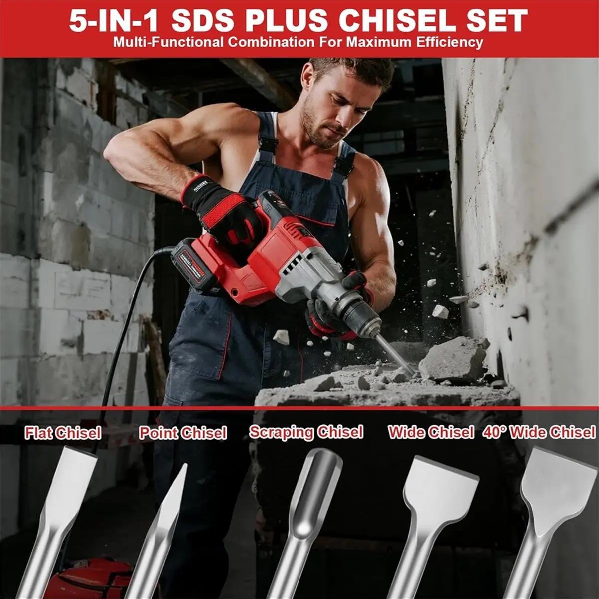 2026 NEW 13Pcs SDS Plus Rotary Hammer Drill Bits and Chisel Set, Carbide Tipped Rotary Hammer Drill Bits Concrete Drill Bit
2026 NEW 13Pcs SDS Plus Rotary Hammer Drill Bits and Chisel Set, Carbide Tipped Rotary Hammer Drill Bits Concrete Drill Bit