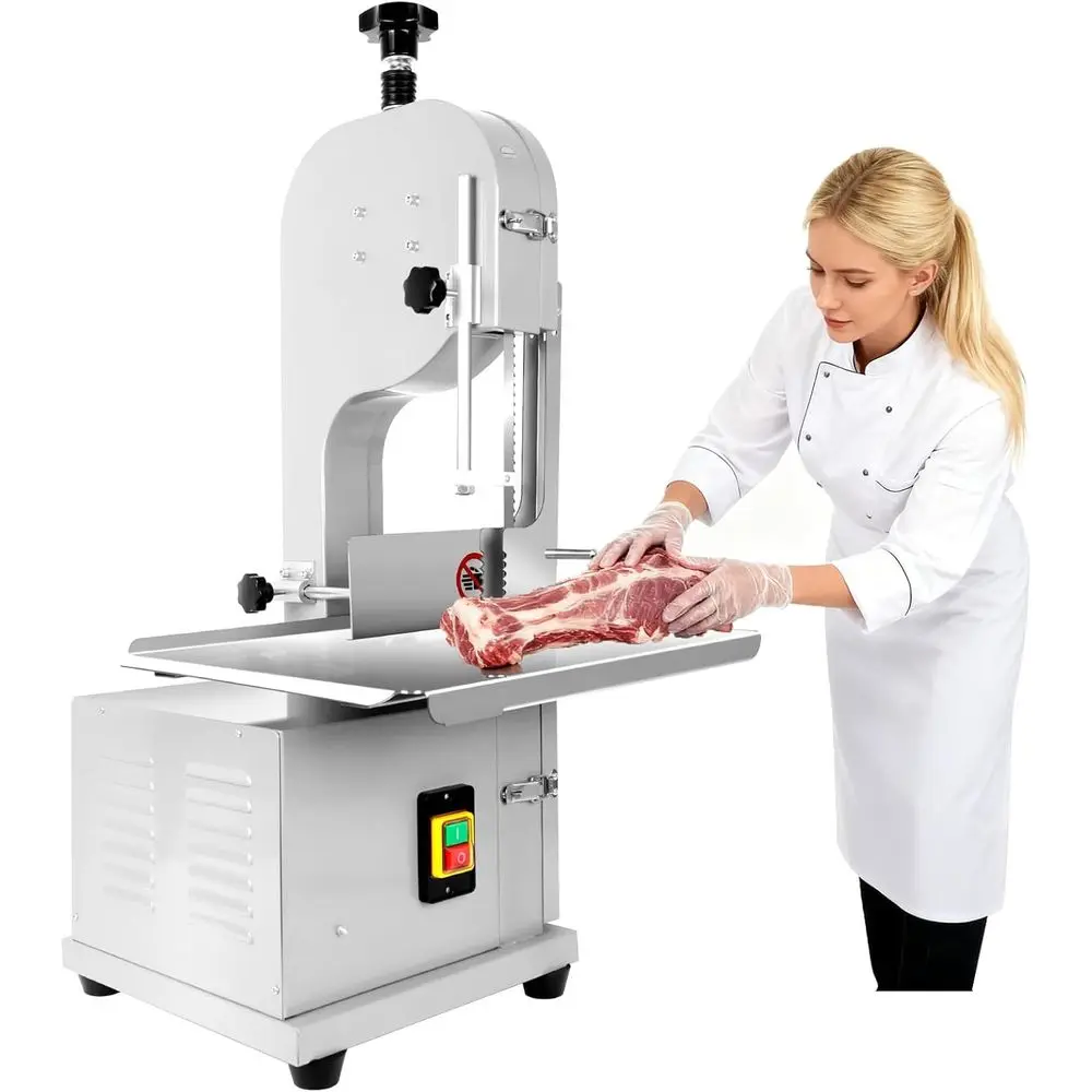 19x15 Worktable Stainless Steel Band Saw, 1500W Meat Cutting Machine with 8 Blades, 0.04-3.9 Thickness Cutting Band Saw for Comm
19x15 Worktable Stainless Steel Band Saw, 1500W Meat Cutting Machine with 8 Blades, 0.04-3.9 Thickness Cutting Band Saw for Comm