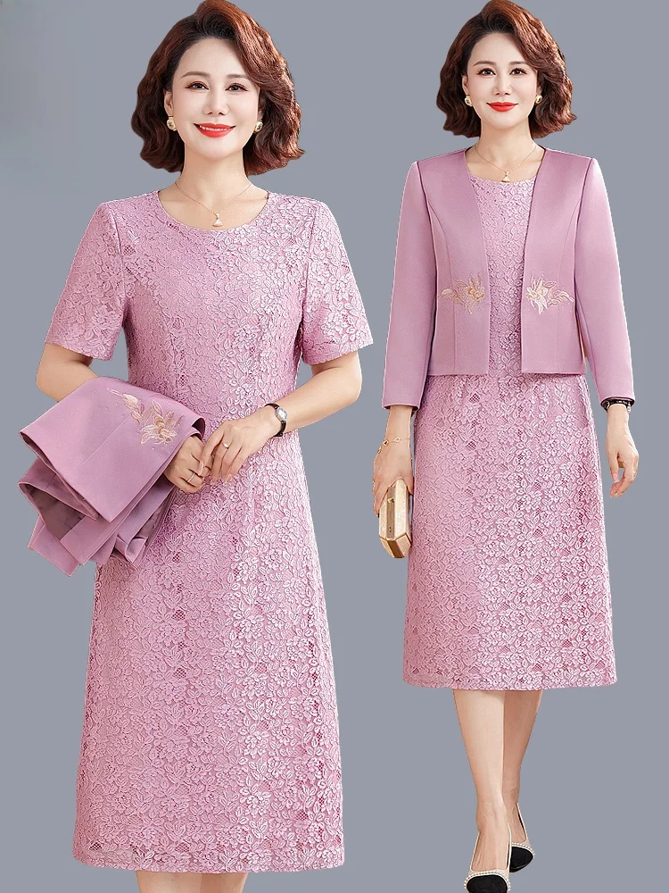 Blossom Field Wedding Dress Two-Piece Set Elegant Casual Style for Mom Grandma Spring Autumn Wear Comfortable Mid-Length Dress
Blossom Field Wedding Dress Two-Piece Set Elegant Casual Style for Mom Grandma Spring Autumn Wear Comfortable Mid-Length Dress