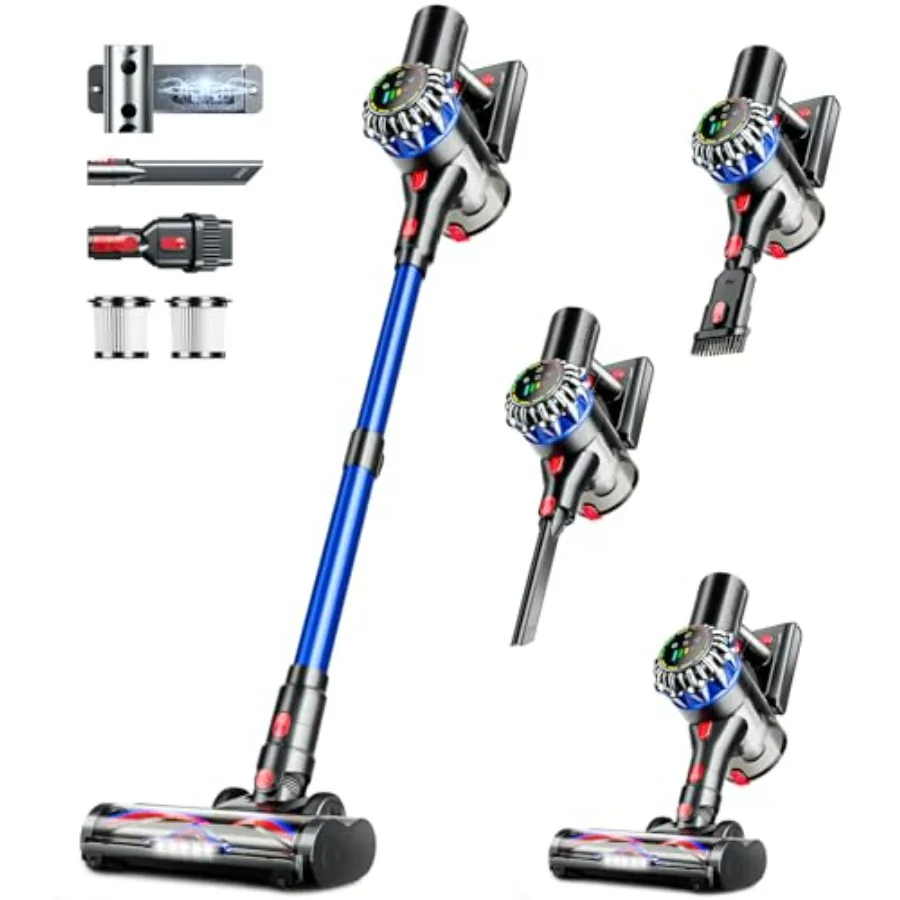 Cordless Vacuum Cleaner 550W 45Kpa 65Mins Stick Vacuum with Self-Standing Touch Screen Anti-Tangle Rechargeable Wireless Vacuum
Cordless Vacuum Cleaner 550W 45Kpa 65Mins Stick Vacuum with Self-Standing Touch Screen Anti-Tangle Rechargeable Wireless Vacuum