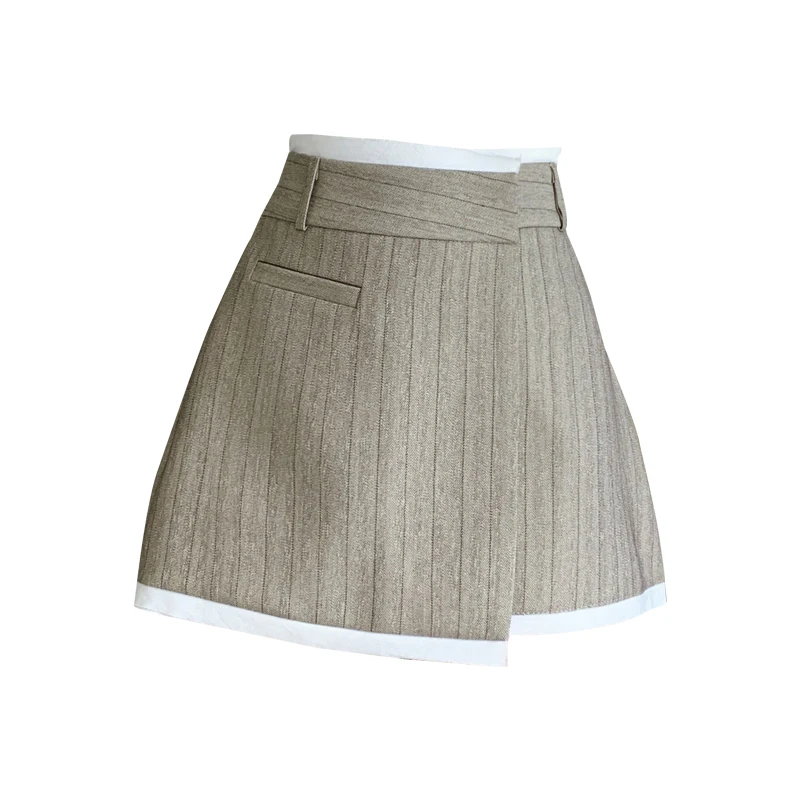 Women's Striped Vintage High Waist Mini Skirt A-Line Sexy Korean Casual College Style Fake Fashion Solid Skirt
Women's Striped Vintage High Waist Mini Skirt A-Line Sexy Korean Casual College Style Fake Fashion Solid Skirt