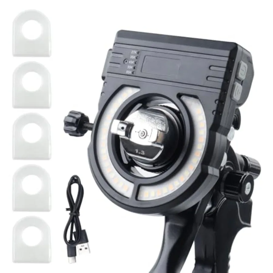 Paint Gun Light with Charger 2700K-6500K and 500/250 Lumens LED Light for Paint Guns Spray Gun Light Attachment for Evenl
Paint Gun Light with Charger 2700K-6500K and 500/250 Lumens LED Light for Paint Guns Spray Gun Light Attachment for Evenl