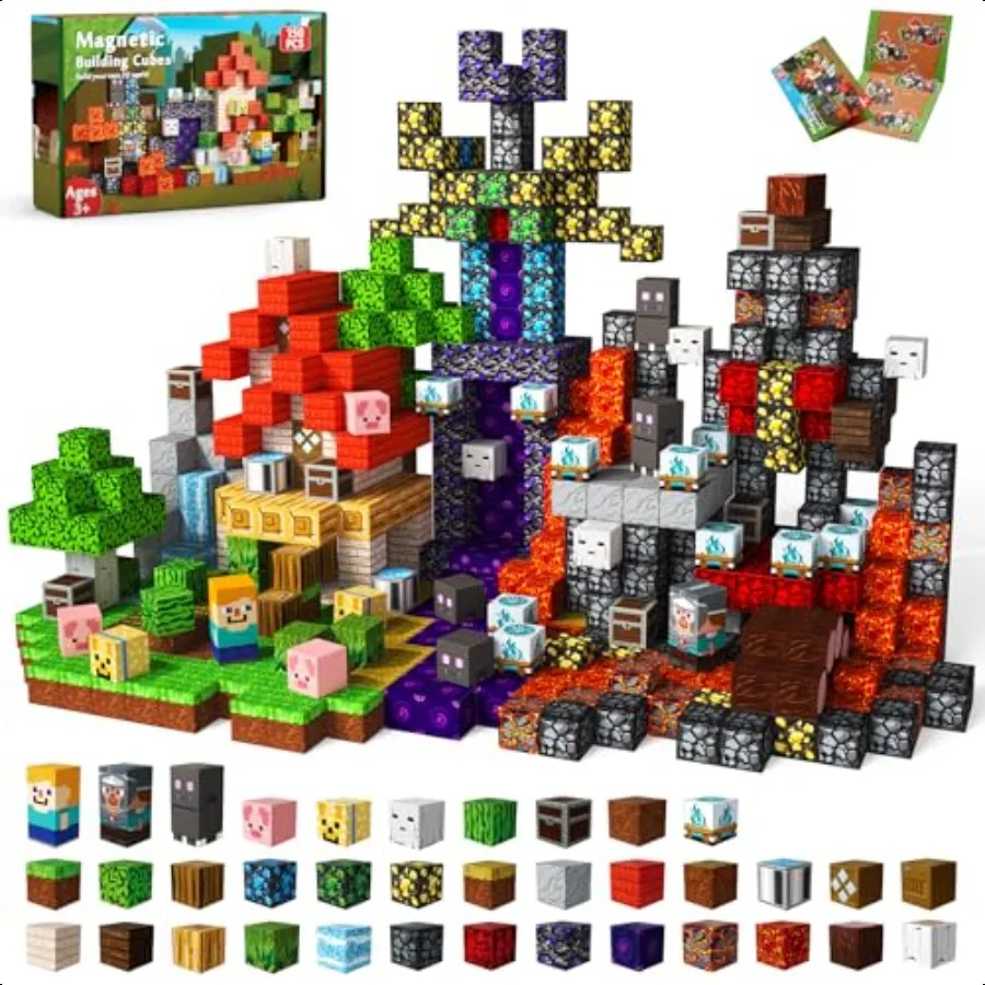150 PCS Magnetic Blocks Magnetic Building Block for Ages 48 Magnet Blocks Sets for Stacking Magnet Cubes Building Toys for Boys
150 PCS Magnetic Blocks Magnetic Building Block for Ages 48 Magnet Blocks Sets for Stacking Magnet Cubes Building Toys for Boys