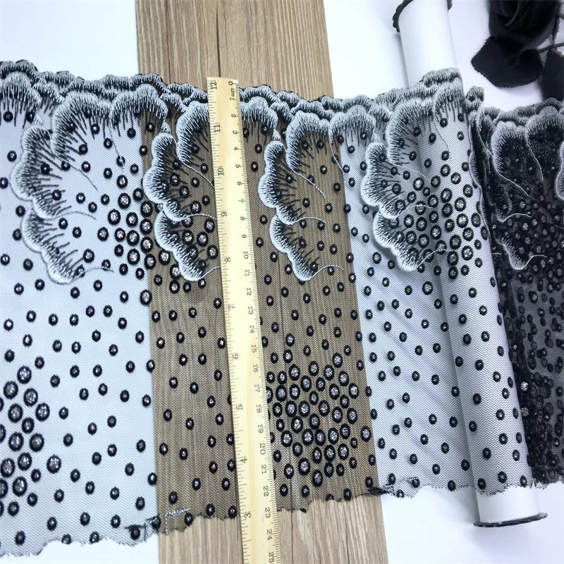 Lurex Black Tulle Lace Fabrics DIY Lingerie Accessories Glitter Embroidery Lace Trim for Clothing Sewing Crafts
Lurex Black Tulle Lace Fabrics DIY Lingerie Accessories Glitter Embroidery Lace Trim for Clothing Sewing Crafts
